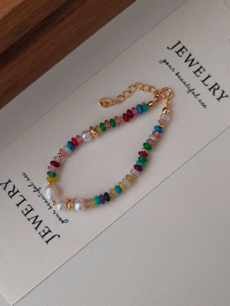 Colorful stone bracelet