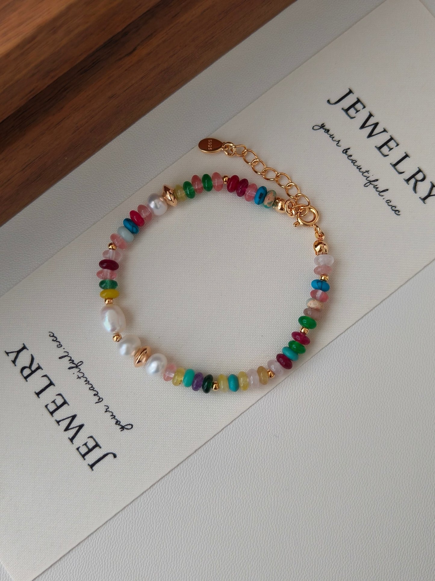 Colorful stone bracelet